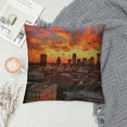 thumbnail image 2 of TIAOTIAOHOU USA City Cushion Cover City in Pillow Cases Cityscape Gift Pillows Nursery Decor Modern Linen Pillow Covers for Sofa Chair Car, 2 of 5