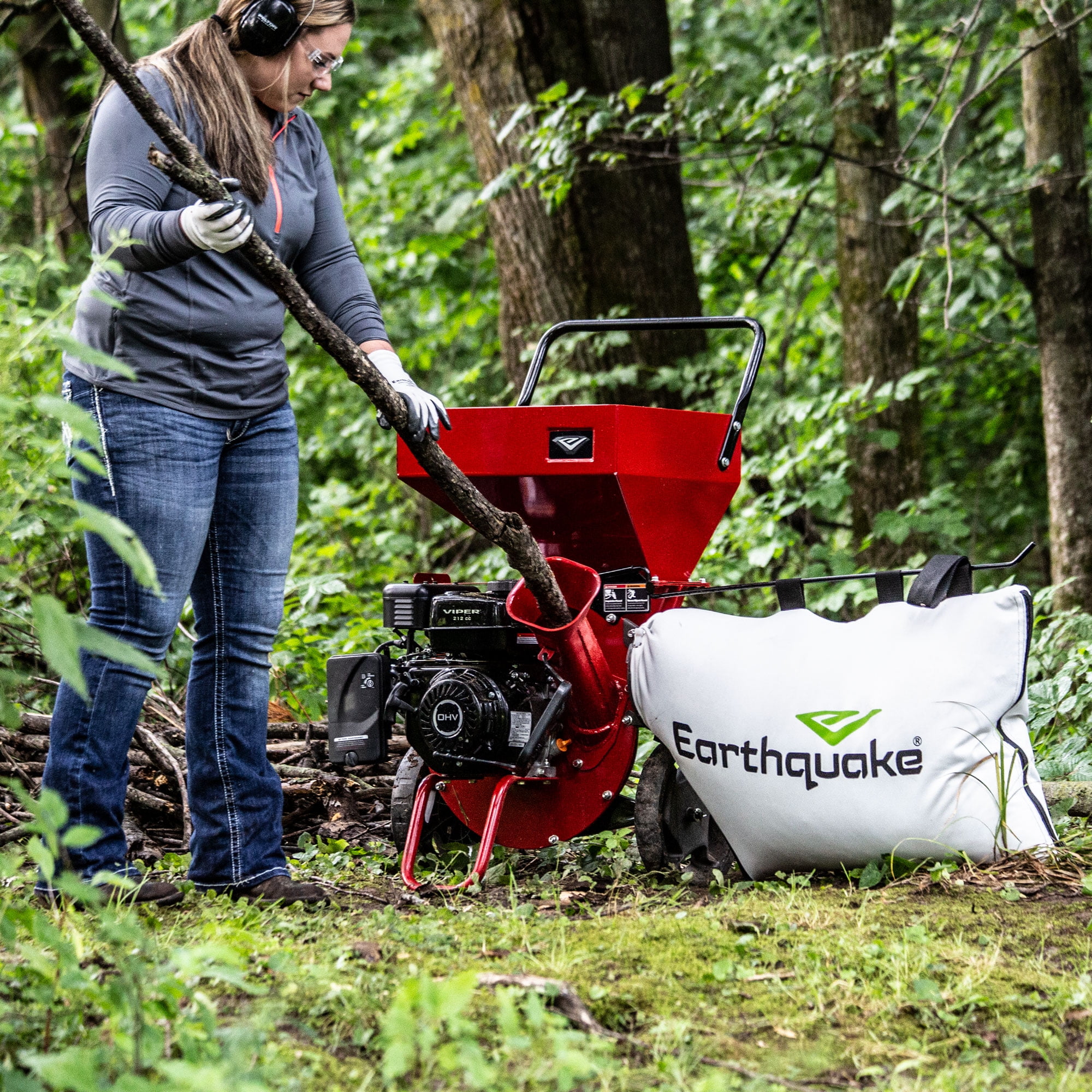 Earthquake Chipper Shredder K32, 212cc Viper Engine, 3