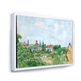 thumbnail image 3 of Designart 'White House With Red Roof In The Lush Green Countryside' Traditional Framed Canvas Wall Art Print, 3 of 5