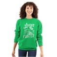 thumbnail image 3 of Popeye the Sailor Loves Not a Fighter Women Crewneck Sweatshirt Brisco Brands S, 3 of 6