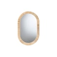 thumbnail image 2 of Baxton Studio Bella Modern Bohemian Natural Brown Mahognay Wood and Natural Rattan Oval Mirror, 2 of 5