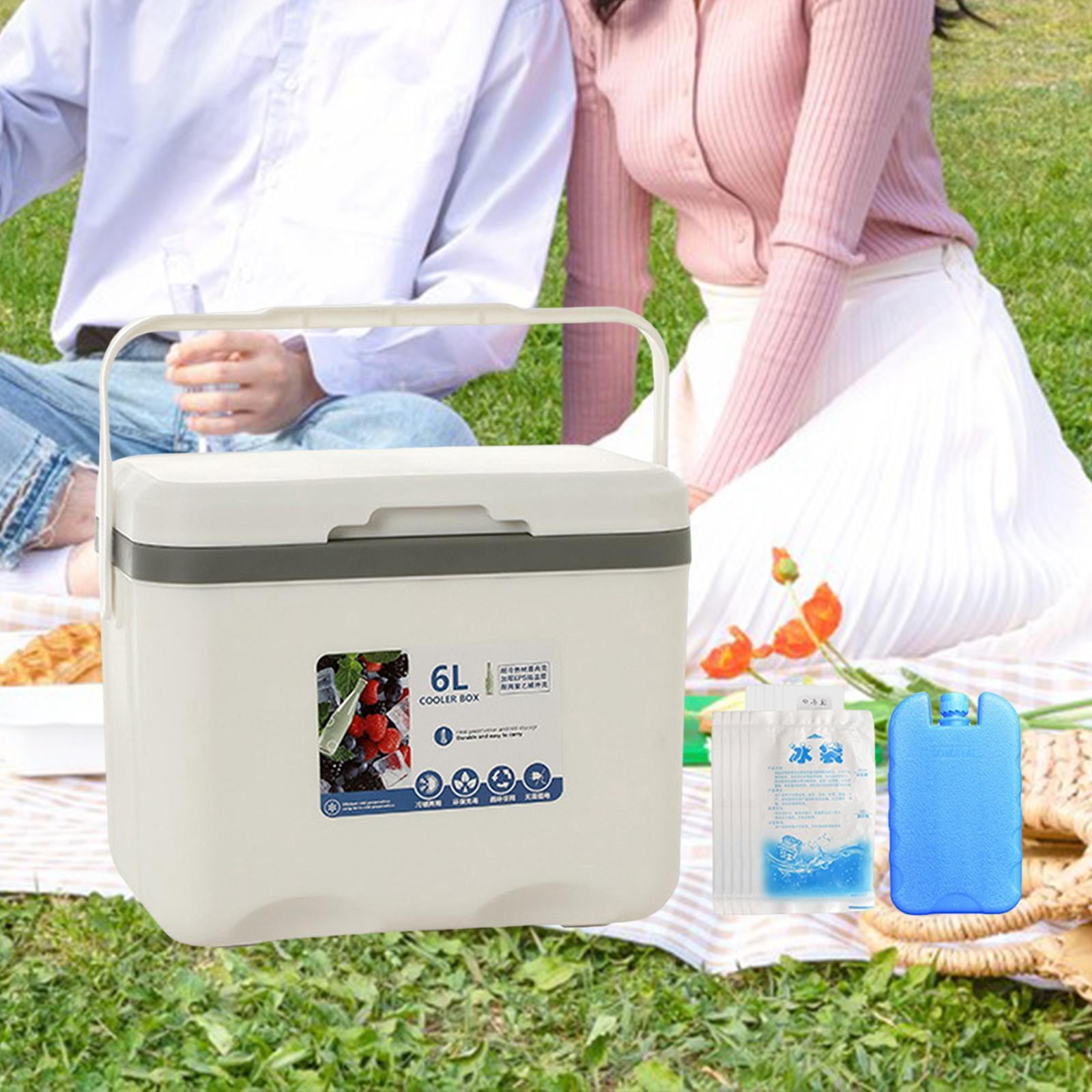 GARENDE Camp with Ice Pack Personal Cold Case for Hiking Fishing Barbecue White