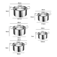 thumbnail image 3 of 10Pcs Juego De Ollas De Acero Inoxidable, Olla De Dos Asas Plata, 3 of 5