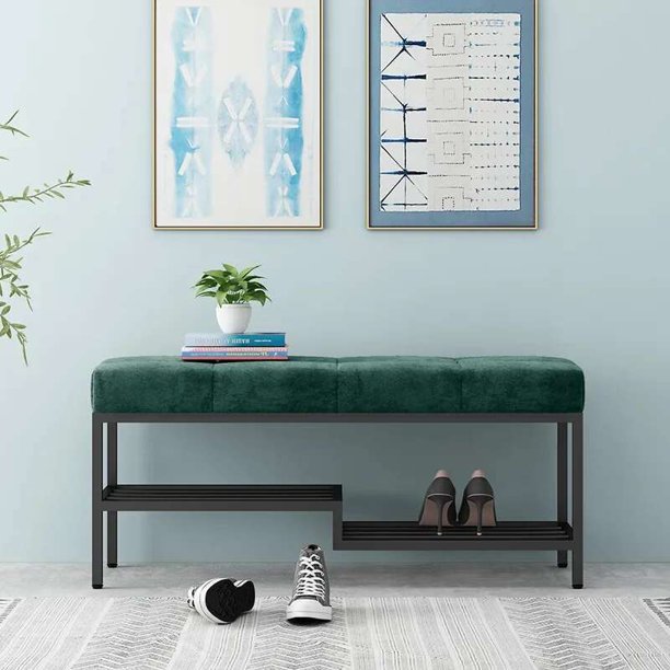 Zapatero para sala de estar, muebles modernos para zapatos, taburete para entrada de casa, Zapatero de arte del hierro Simple para pasillo, banco de zapatos
