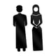 thumbnail image 3 of Letreros de baño de Oriente Medio, letrero de baño para hombres y mujeres, adhesivo para puerta de estacionamiento Negro, 3 of 9