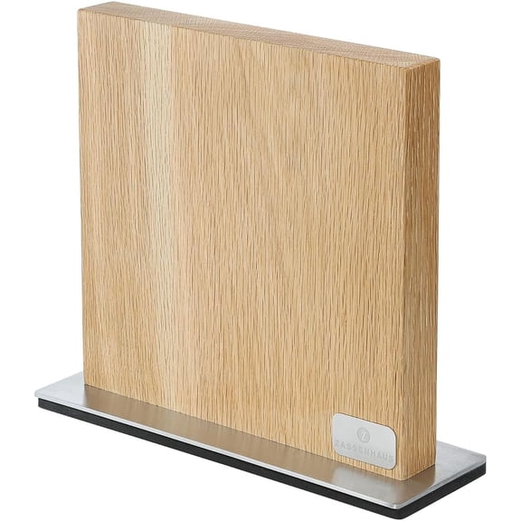 Zassenhaus Magnetic Wood Knife Block for Kitchen Counter, 11" x 3.5", Natural Oak