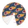 thumbnail image 3 of Balery Burning Rugby Balls Printed Christmas Tree Skirt , Merry Christmas Party Christmas Tree Decoration,Adjustable Tree Skirt-48", 3 of 8