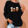 thumbnail image 1 of Chandails à Capuchon de Mode pour Femmes 2023 Manches Longues Décontractées Col Rond Haut Ample Chemise Haut Imprimé Graphique Chandail en Molleton 50 % de Rabais Liquidation Costumes Halloween/noël, 1 of 6