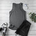 thumbnail image 7 of Women Summer Tops Women Sleeveless Summer Casual Tops O Neck Solid Color Casual Shirts Loose Fit Blouse Women's Shirts Sleeveless Tunic Loose Fit Tank Top Dresses for Clothes Woman Denim Dark Gray L, 7 of 7