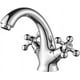 thumbnail image 2 of IBERGRIF M11052 Lucca, Grifo de Lavabo Retro, Mezclador de Baño Vintage, Cromo, Plata y Desagüe de Baño M20502, Desagüe de Lavabo Pop Up, Cromo, Plata, 2 of 5