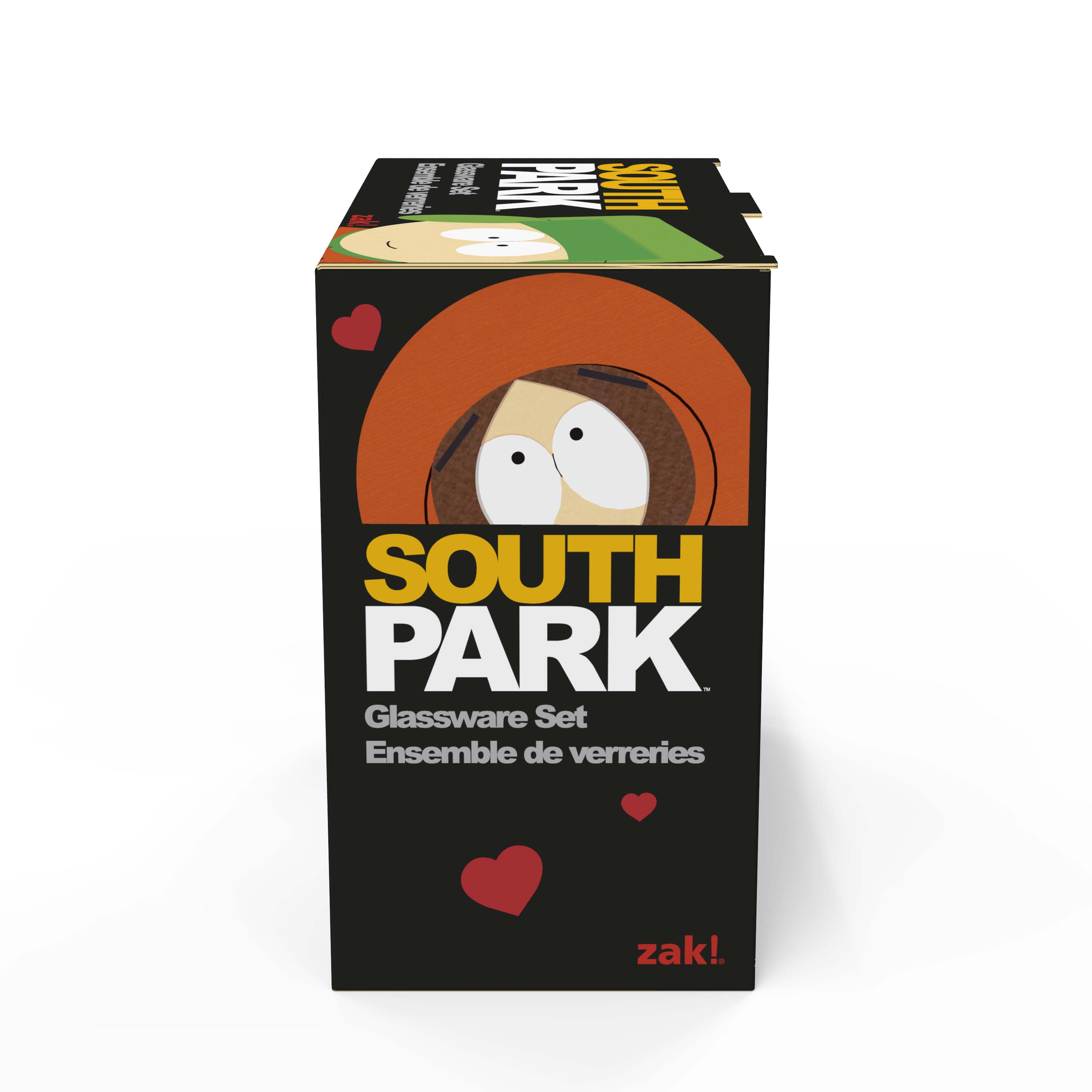 Zak Designs 16 Ounce Valentine Glass 2pk, South Park