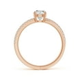thumbnail image 2 of ANGARA Natural Diamond Criss-Cross Engagement Ring in 14K Rose Gold for Women (Size-5.5mm| Color-I-J| Clarity-I1-I2) | April Birthstone, Anniversary, Jewelry Gift for Women | Natural Diamond Ring, 2 of 9