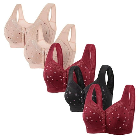 Lisbinx Bras for Women Full Coverage 5pc Woman s Comfortable Lace Breathable Bra Underwear No Rims Deals of the Day Clearance Prime