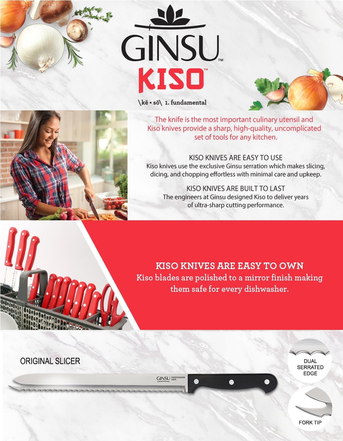 Ginsu Kiso Dishwasher Safe Original Slicer : Target