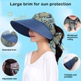 thumbnail image 3 of Cotton Linen Women Sunhat Decorative Colorful Replacement Windproof Breathable Summer Beach Sunbonnet Hat Cap Headwear Black, 3 of 9