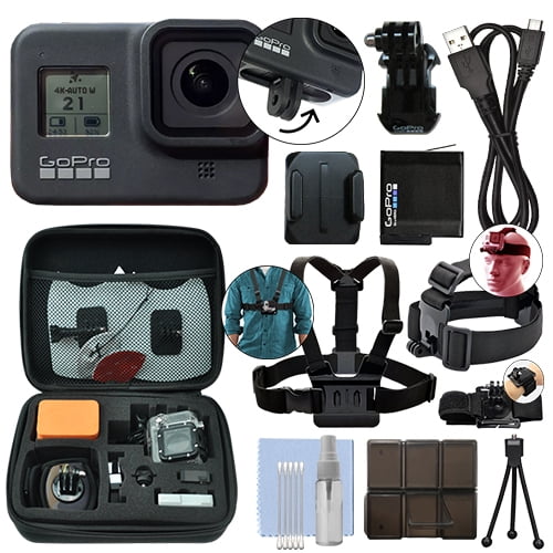 GoPro HERO8 Black 12 MP Waterproof 4K Hero 8 Camera Camcorder + Ultimate  Action Bundle