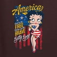 thumbnail image 5 of Wild Bobby Betty Boop America Land of the Free Home of the Brave Betty Boop Tri-Blend Racerback Tank Top, Brown, Small, 5 of 5