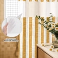 thumbnail image 4 of No Hook Shower Curtain, Orange Stripes Shower Curtains for Bathroom with See Through Top Window, Farmhouse Lines Boho Retro Geometric Waterproof & Washable Bath Curtain Stall 48"x72", 4 of 9