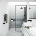 thumbnail image 4 of VIGO Meridian 34 in. W x 74 in. H Framed Fixed Shower Screen Door in Matte Black with 3/8 in. (10mm) Clear Glass, 4 of 11