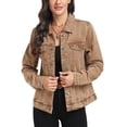 thumbnail image 5 of Chaqueta vaquera MISS MOLY para mujer, con botones, manga larga, marrón L, 5 of 5