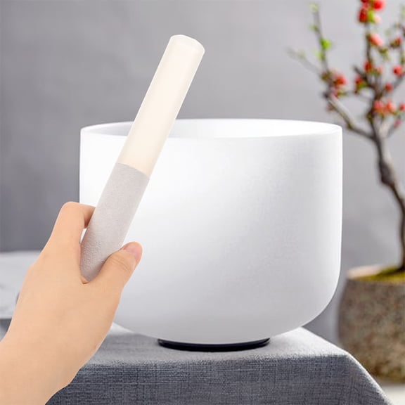 LEORX 2Pcs Acrylic Pyramid Singing Bowls Mallet for Crystal Or Sound Yoga Instruments Sound