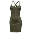 thumbnail image 3 of ManxiVoo Women's Built-in Shorts Active Dress with Removable Padding Backless Workout Outfit for Movement XXL Size Green, 3 of 3