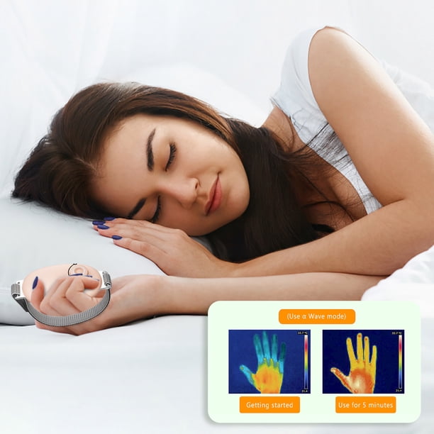 Ganfancp Spring Instrumento Inteligente para Dormir Tranquiliza Los Nervios,-Pulsera de Masaje Corriente, Ayuda para Dormir, Artefacto Auxiliar para Dormir Ofertas Flash Liquidación 1* Dispositivo pa