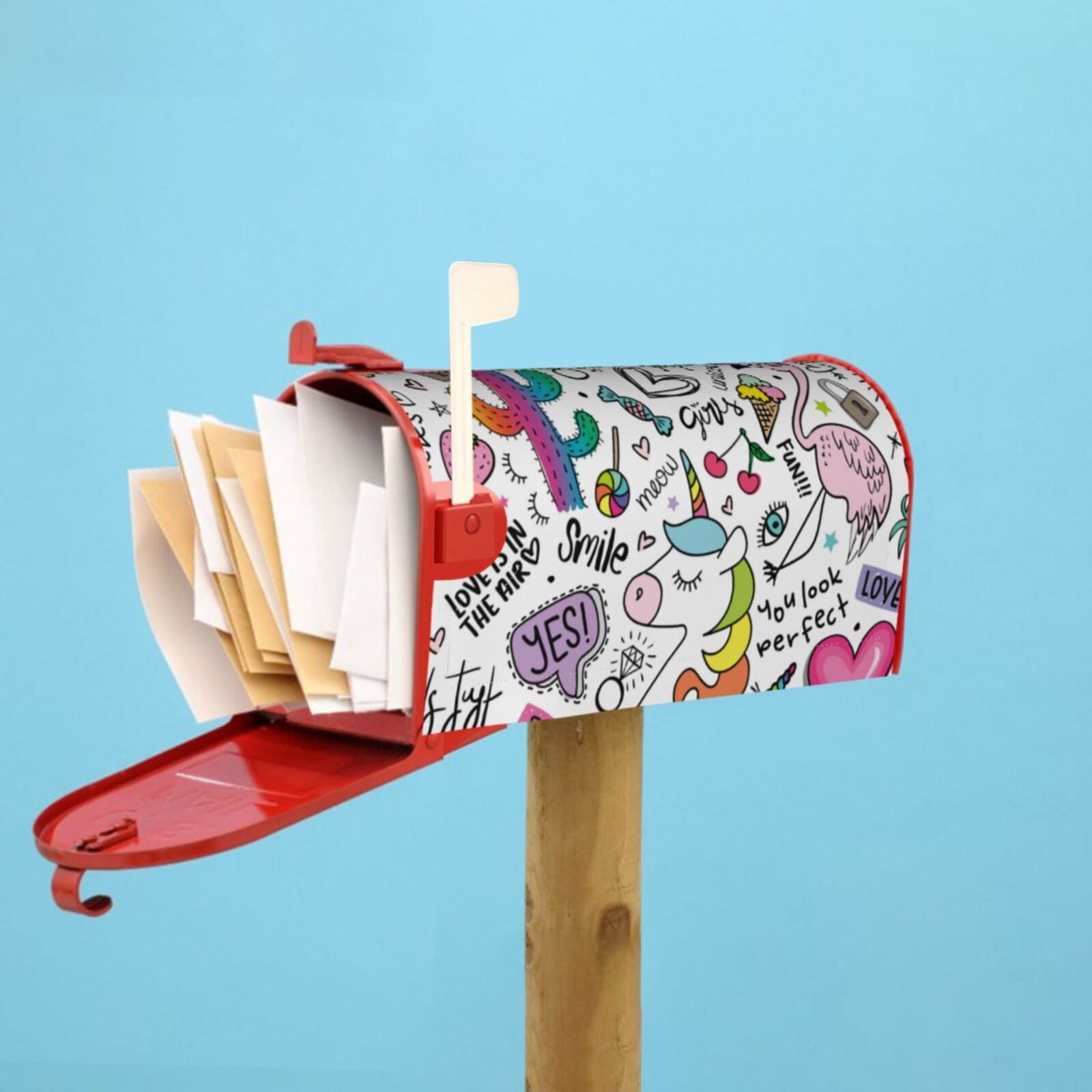 Kdxio Magnetic Mailbox Cover 25.5x21 in Mailbox Cover Outdoor Decoration Holiday Mailbox Covers for Home Garden Yard-25.5x21 in