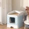 thumbnail image 4 of Cat Litter Box With Lid,Drawer Type Cat Toilet Detachable Washable Large Space Semi Closed Cat Toilet Litter Box With Lid For Cats Kittens, 4 of 8