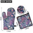 thumbnail image 6 of Pioneer Flower Kitchen Oven Mitt and Pot Holder Sets 4 Pcs for Baking, Cooking and Grilling, Heat Resistant Up To 392 °F, 6 of 7