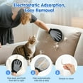 thumbnail image 5 of Pawaboo 2 Pack Pet Hair Removal Gloves, Dual-Side Electrostatic Hair Removal & Silicone Fur Brush for Dogs and Cats, Reusable Five-Finger Pet Fur Grooming Glove for Couch Carpet Clothes,Gray, 5 of 7