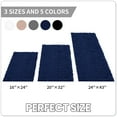 thumbnail image 2 of OEAKAY Bath Rug and Mat, Soft Luxury Chenille Bath Rug for Bathroom, Washable Shower Mat Non-Slip, Absorbent Shaggy Bath Rugs, Navy Bathroom Rug, 24"X43", 2 of 6