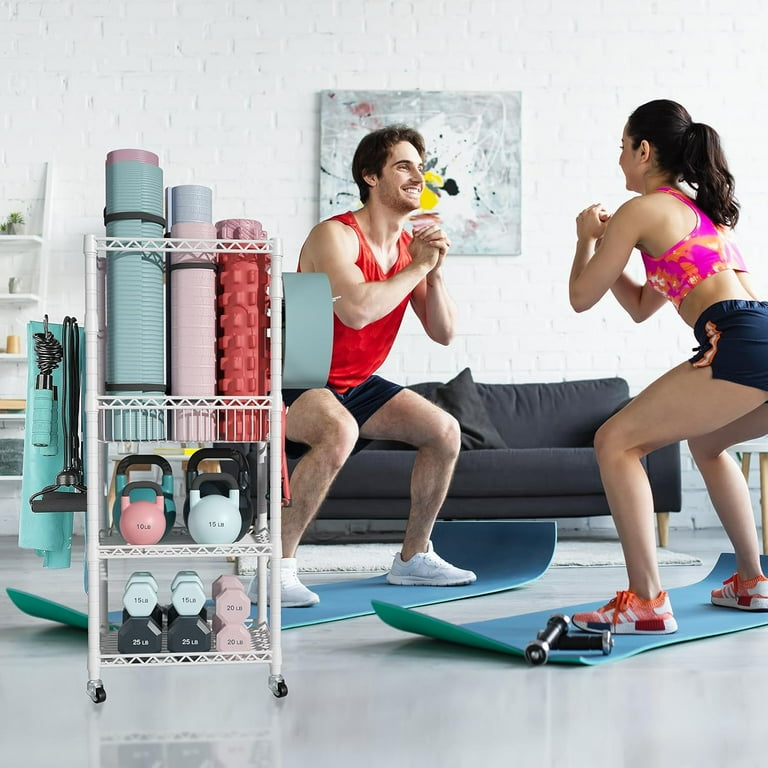 Wall Mounted Home Gym Equipment Exercise Storage Rack S1