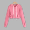 thumbnail image 2 of NMMUED Cute Hoodies, Fall Sweatshirts for Women, Crop Hoodies for Women, Fall Clothes for Women, Oversized Sweatshirt for Women, Pink XXL, 2 of 4