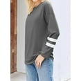 thumbnail image 3 of Long Sleeve Women's Oversized T Shirts Loose Casual Crewneck Tunic Tops Soft Blouse, 3 of 6