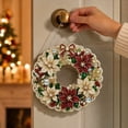 thumbnail image 4 of 2026 Christmas Diamond Painting Wreath Kit, Pre‑Designed DIY Beaded Wreath for Festive Home Ornament, 4 of 5