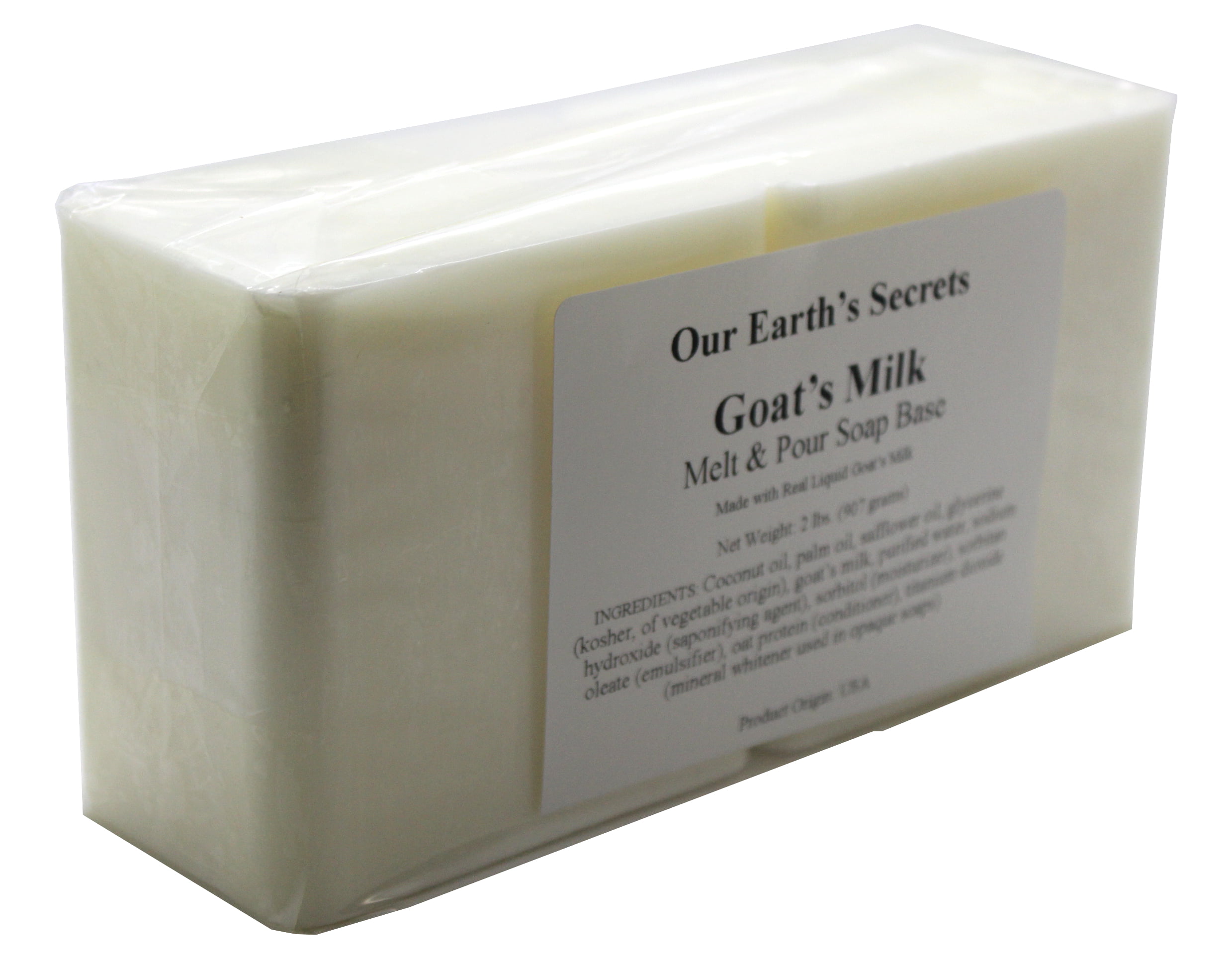 Goats Milk - 2 Lbs Melt and Pour Soap Base - Our Earth's Secrets 