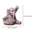 thumbnail image 2 of 3 Pcs Figurine Éléphant Décoration Statue Modèle Petit Éléphant Exquis, 2 of 8