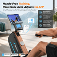 thumbnail image 3 of MERACH Self-Generating Electromagnetic Rowing Machine 16-Level Magnetic Resistance, Bluetooth Connectivity, Compact Design for Home Use, 3 of 7