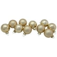thumbnail image 2 of Northlight 2-Finish Christmas Glass Ball Ornaments - 1.5" (40mm) - Champagne Gold - 10ct, 2 of 8