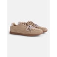 thumbnail image 2 of No Boundaries Women's Faux Suede Double Lace Sneakers, 2 of 5
