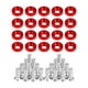 thumbnail image 1 of Paquete de 20 tornillos para matrícula con arandelas, universales, de acero inoxidable resistente a la corrosión. rojo, 1 of 9
