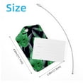 thumbnail image 4 of Square 2Pack PU Leather Green Leaf Tropical Cruise Luggage Tag with Privacy Cover and Stainless Steel Ring - Suitable for Travel Handbags Backpacks Luggage Tags, 4 of 6