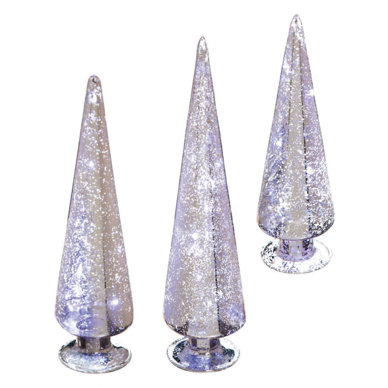 Cypress Home LED Twinkle Holiday Tree Sitabout (Set of 3)