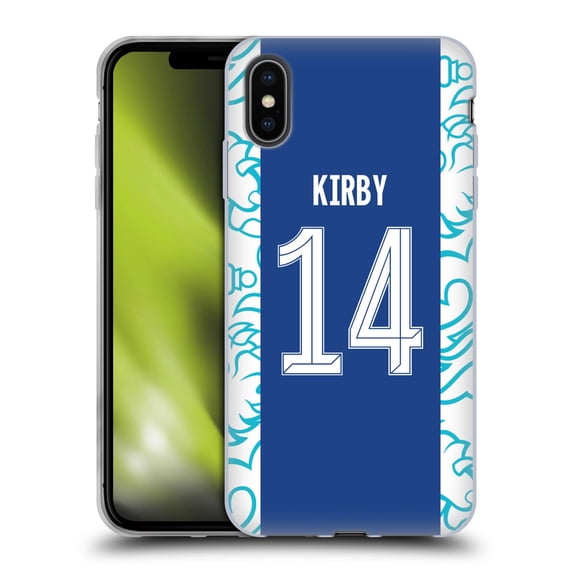 Head Case Designs Officially Licensed Chelsea Football Club 2022/23 Women's Home Kit Fran Kirby Soft Gel Case Compatible with Apple iPhone XS Max