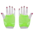 thumbnail image 4 of Soumake Fingerless Fancy Fishnet Mesh Net Gloves Neon Dress Party Hen Night Accessories Fashion, 4 of 6