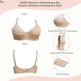 BIMEI Women's Mastectomy Bra with Pockets for Breast Prosthesis Wire Free Fashion Everyday Bra