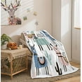 thumbnail image 4 of Cute Kids Throw Blanket, Boho Llama Alpaca Cactus Decor Warm Cozy Bed Couch Blanket, Super Soft Microfiber Flannel Blankets and Throws for Sofa Bedding Living Room 60x80 Inches, 4 of 5