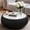 Black, variant on YWEN 27.55" Round Marble Coffee Table,Modern Fluted Coffee Table with White Sintered Stone Top & Black PU Leather Covered, Modern Drum Coffee Cocktail Center Tables for Living Room,No Need Assembly