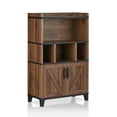 thumbnail image 3 of Furniture of America Tusca Rustic Wood Multi-Storage Sideboard Buffet, Distressed Walnut, 3 of 7